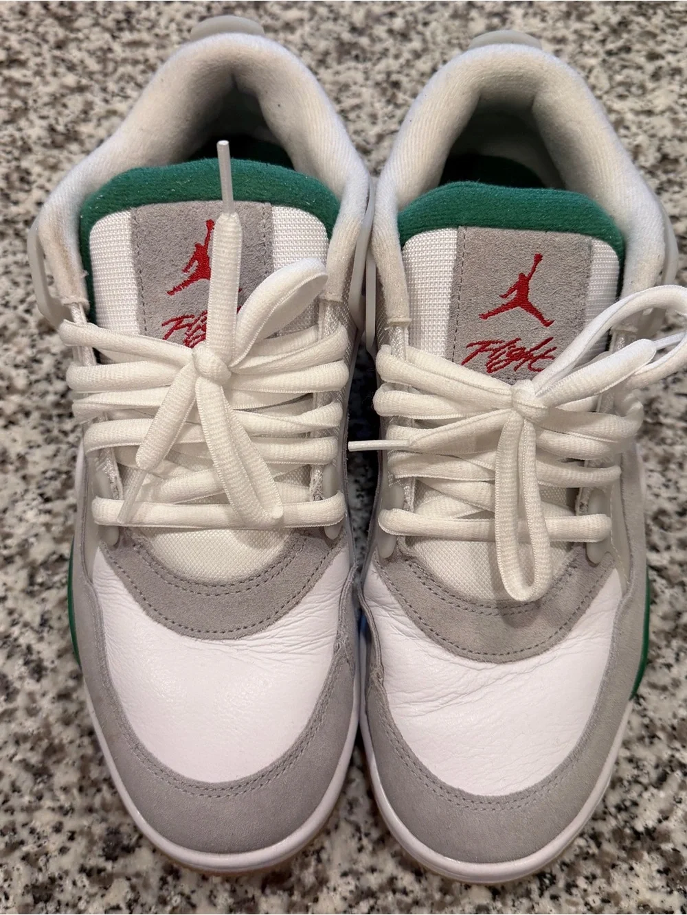 Size 10.5 Men’s Nike Air Jordan 4 RM Pine Green Low White FQ7939-103 - WORN ONCE